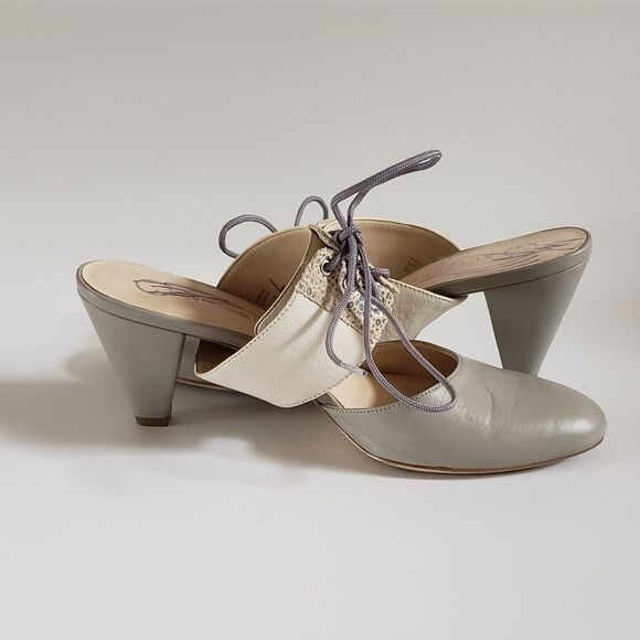 Alterre Interchangeable Women's Gray & Beige Heels Size 7 - Picture 4 of 11